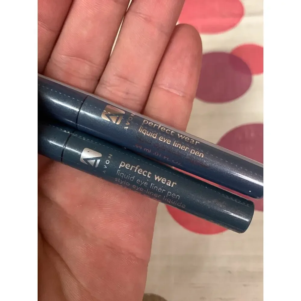 Avon perfect wear liquid eye liner pen ( 2 sets ) black c